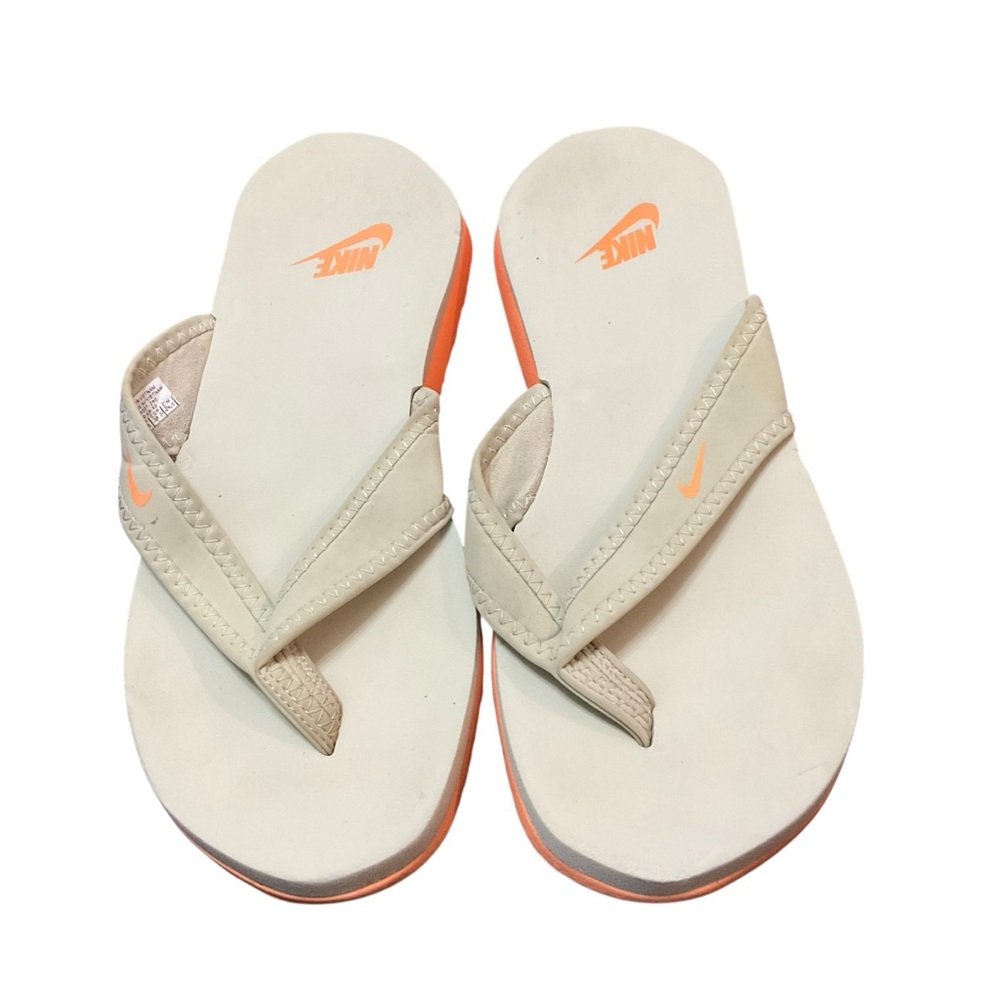 Nike comfort slides footbed size 7 orange